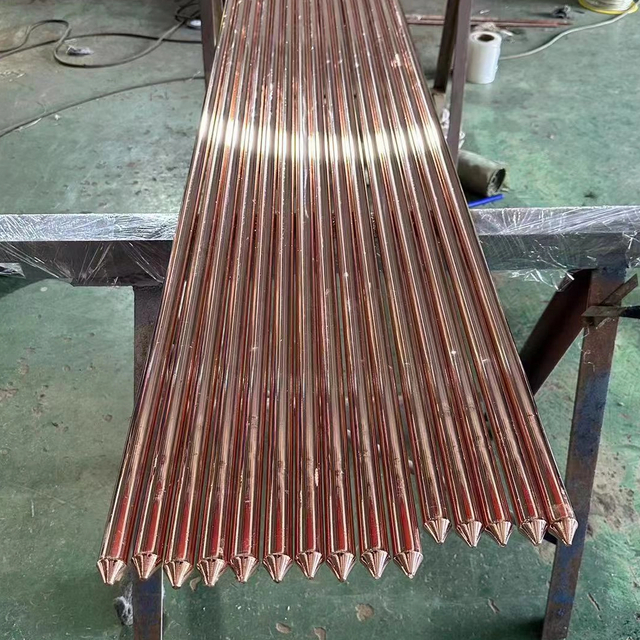 Tianjin Factory Copper Grounding Flat Steel Copper Bonded Steel Electrode Copper Plated Round Steel